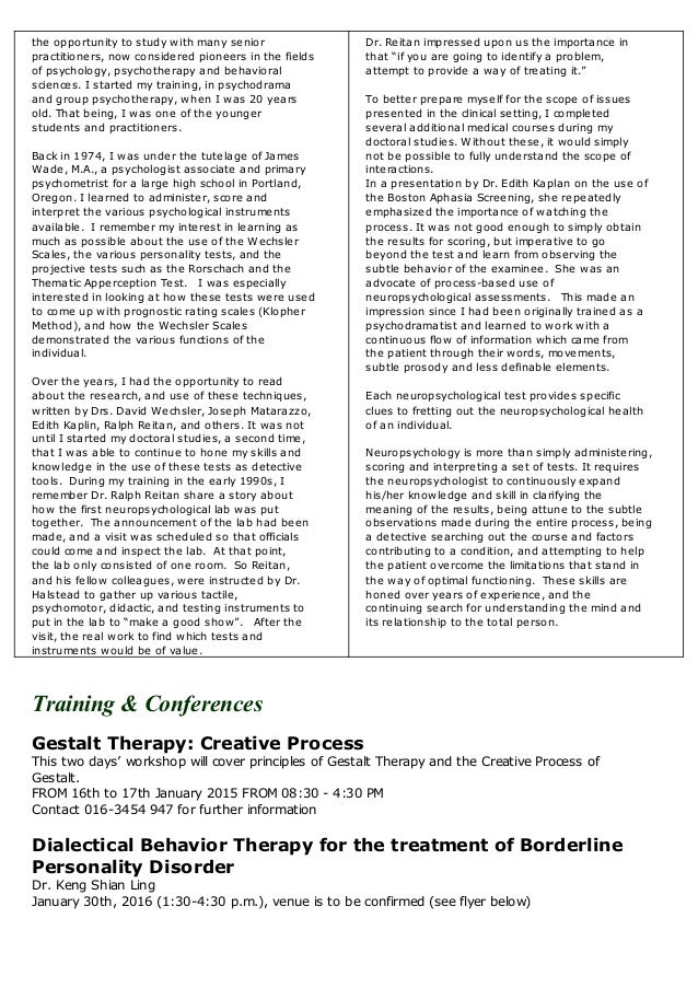 Malaysian Society of Clinical PsychologyNewsletter