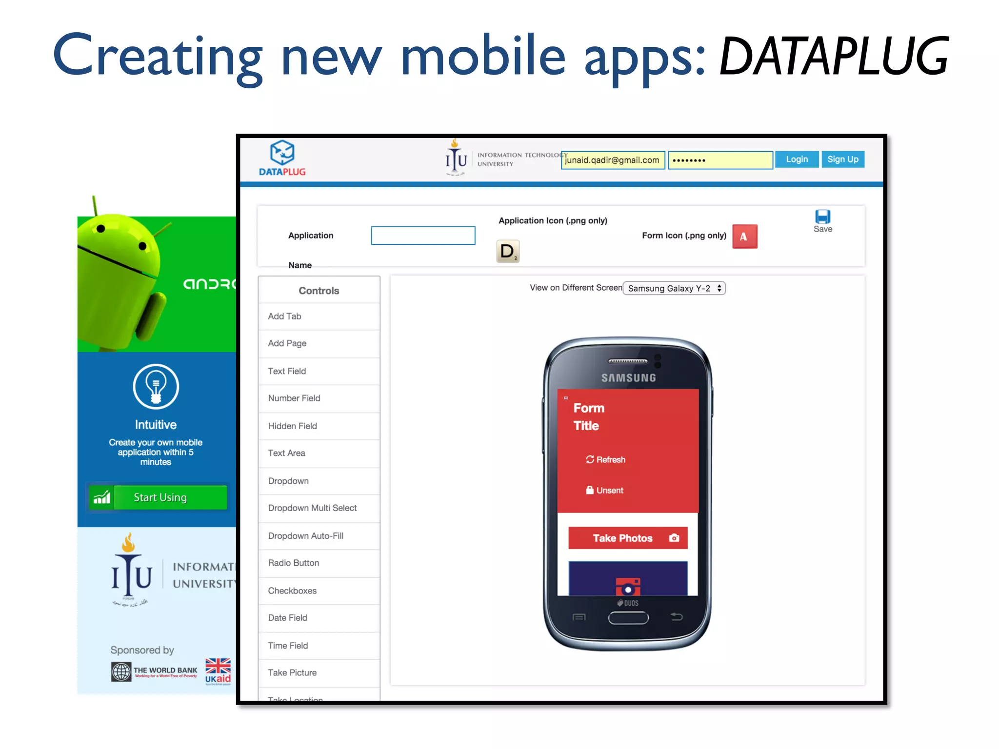 Creating new mobile apps: DATAPLUG
 