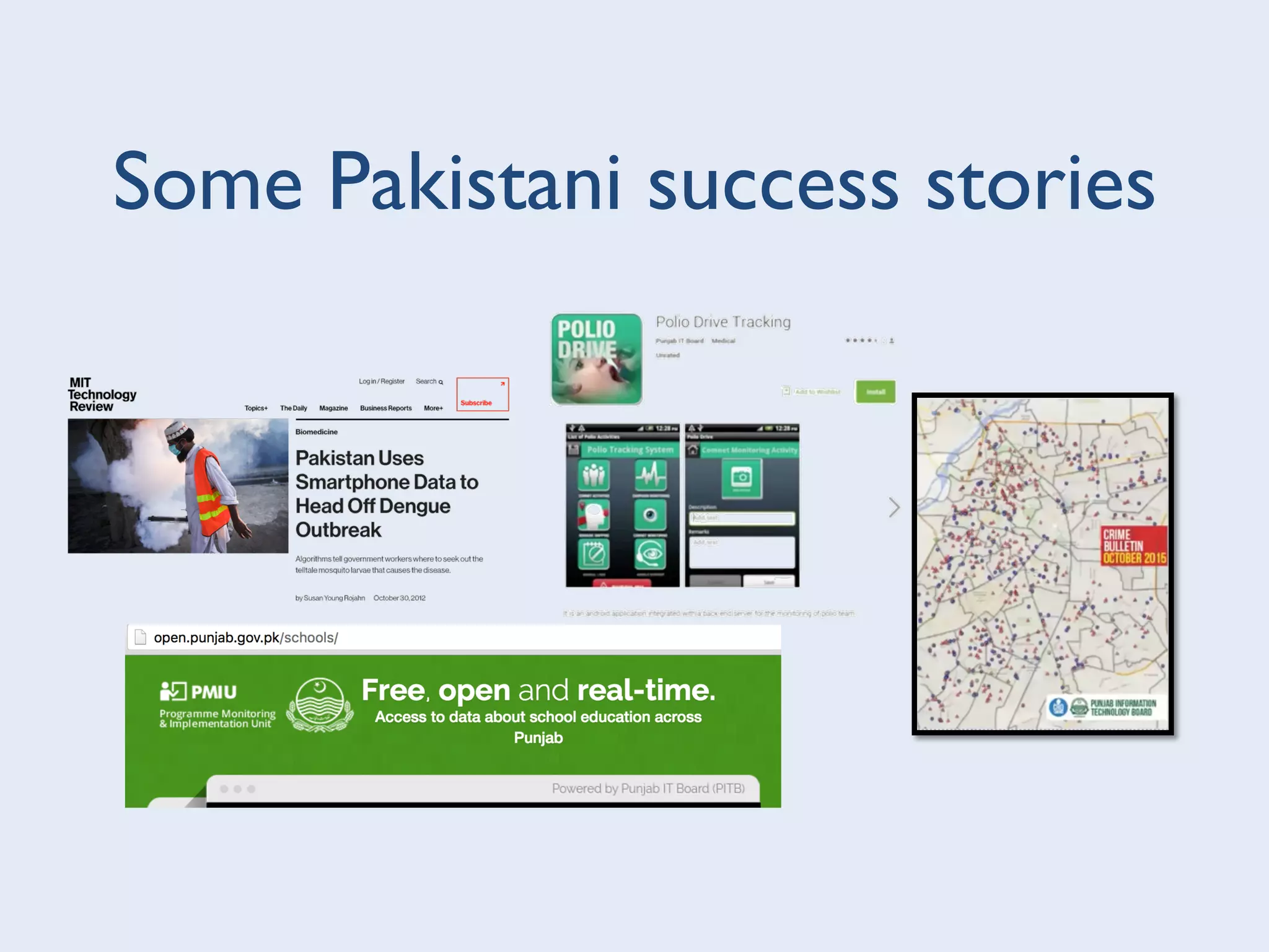 Some Pakistani success stories
 