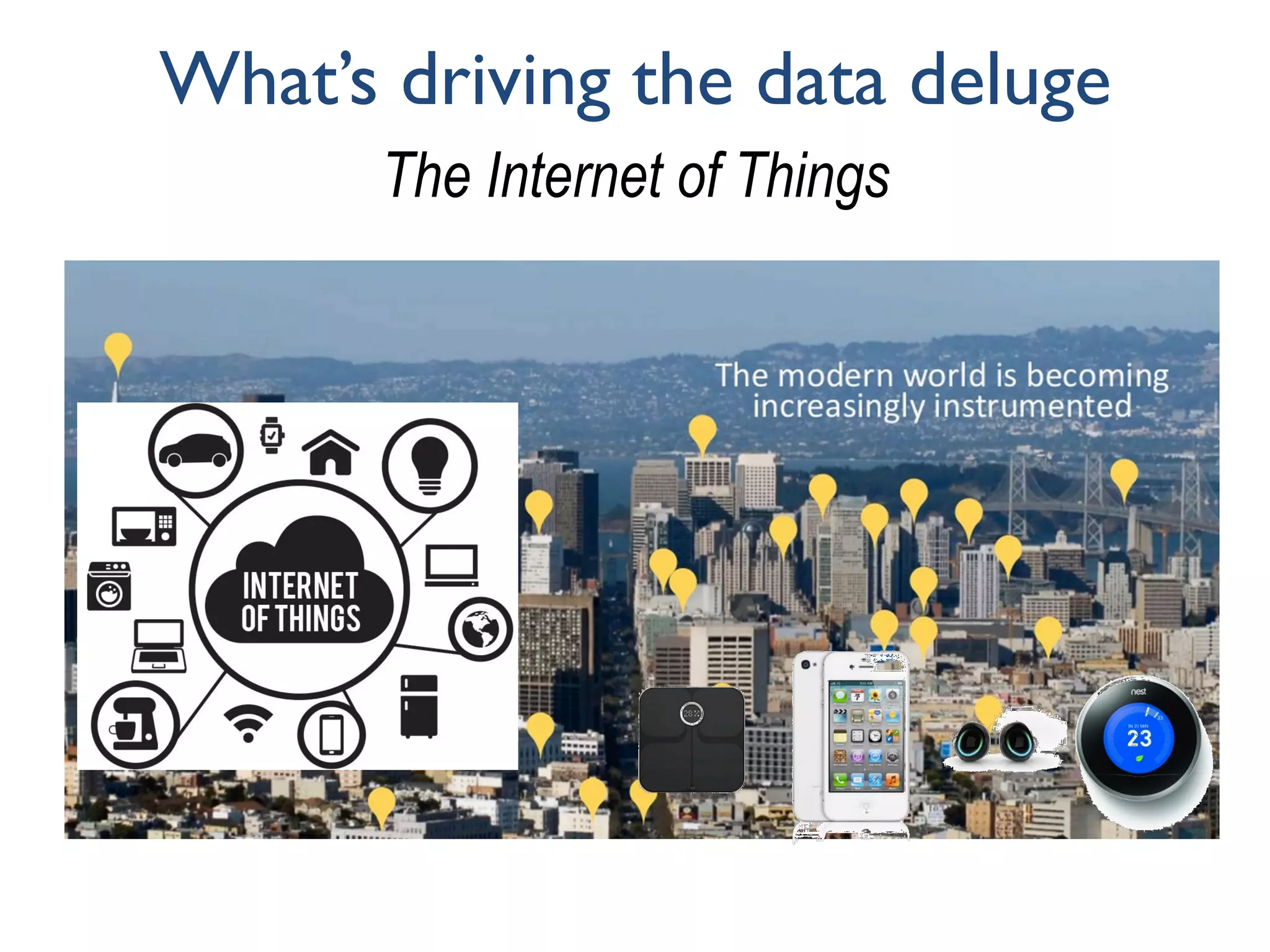 What’s driving the data deluge
The Internet of Things
 