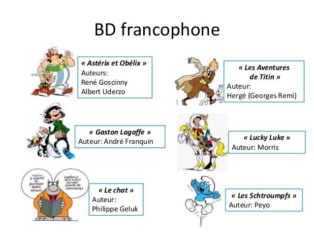 Resultado de imagen de b.d. francophone