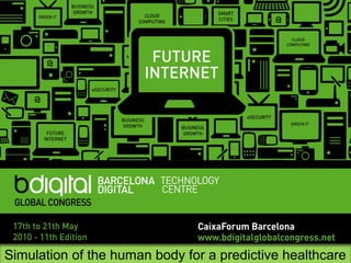 Simulation of the human body for a predictive healthcare
 