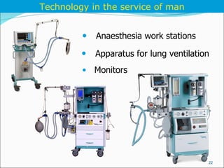 Anaesthesia work stations Apparatus for lung ventilation Monitors Technology in the service of man 