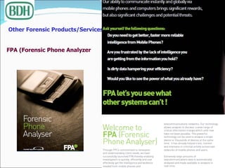FPA (Forensic Phone Analyzer Other Forensic Products/Services 