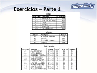 Exercícios – Parte 1
 