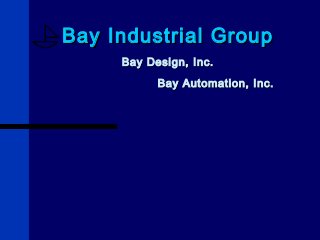 Bay Industrial Group
Bay Design, Inc.
Bay Automation, Inc.

 