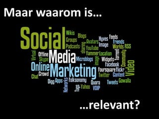 Maar waarom is…
WHY IS IT RELEVANT?




                      …relevant?
 