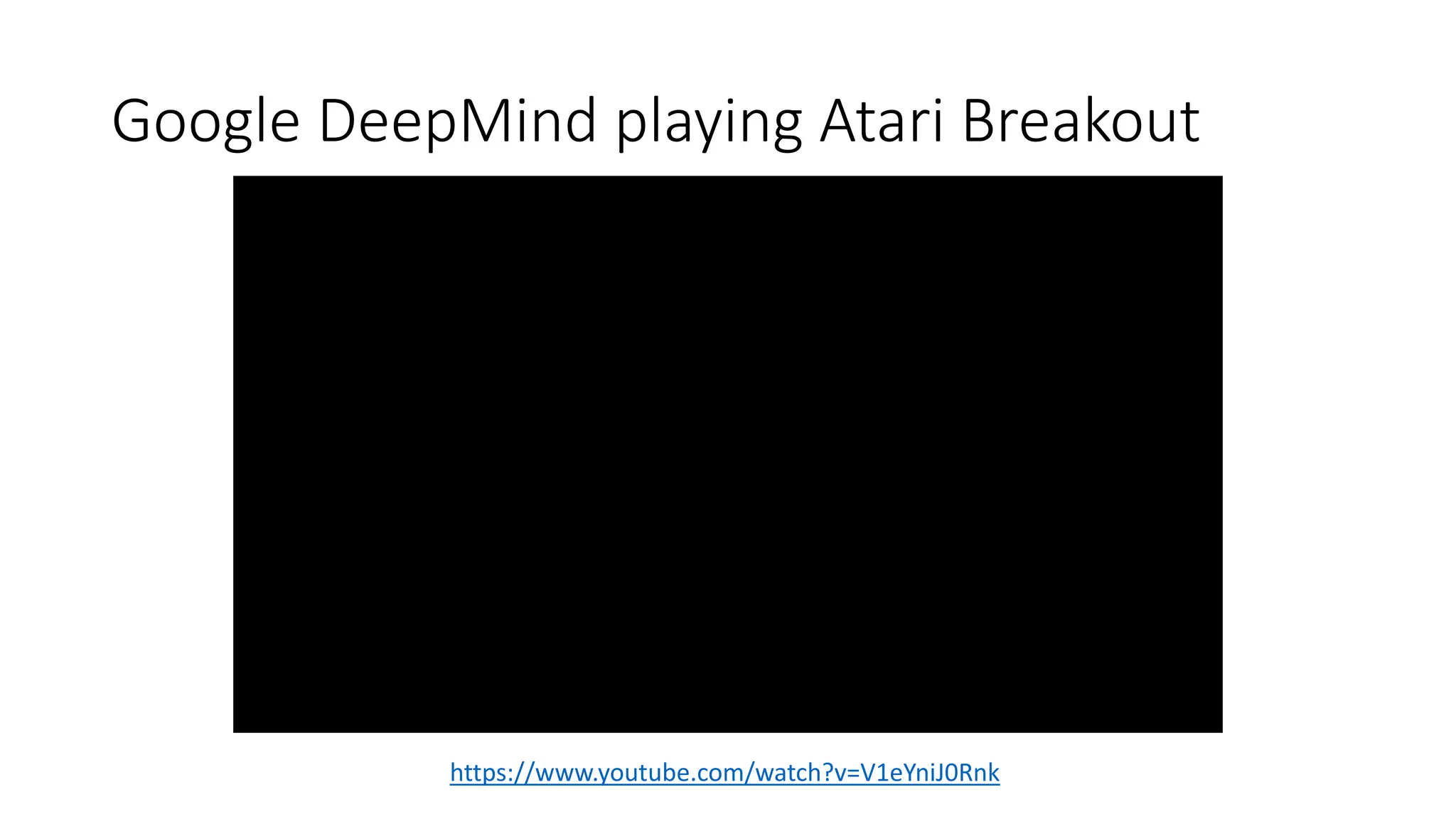 Google DeepMind playing Atari Breakout
https://www.youtube.com/watch?v=V1eYniJ0Rnk
 