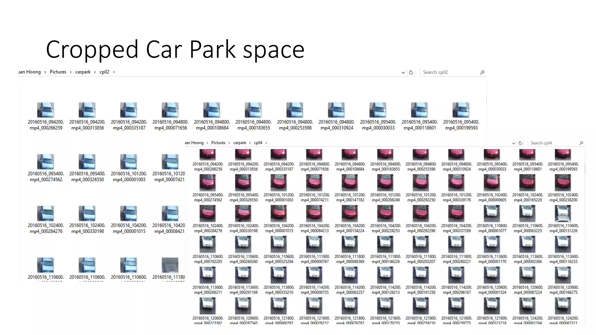 Cropped Car Park space
 
