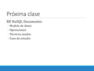 Bd nosql clave valor | PPTX