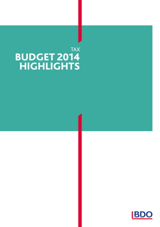 tax

budget 2014
highlights

 