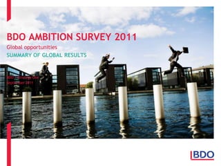 BDO AMBITION SURVEY 2011 Global opportunities SUMMARY OF GLOBAL RESULTS BDO / Strategy One September 2011 