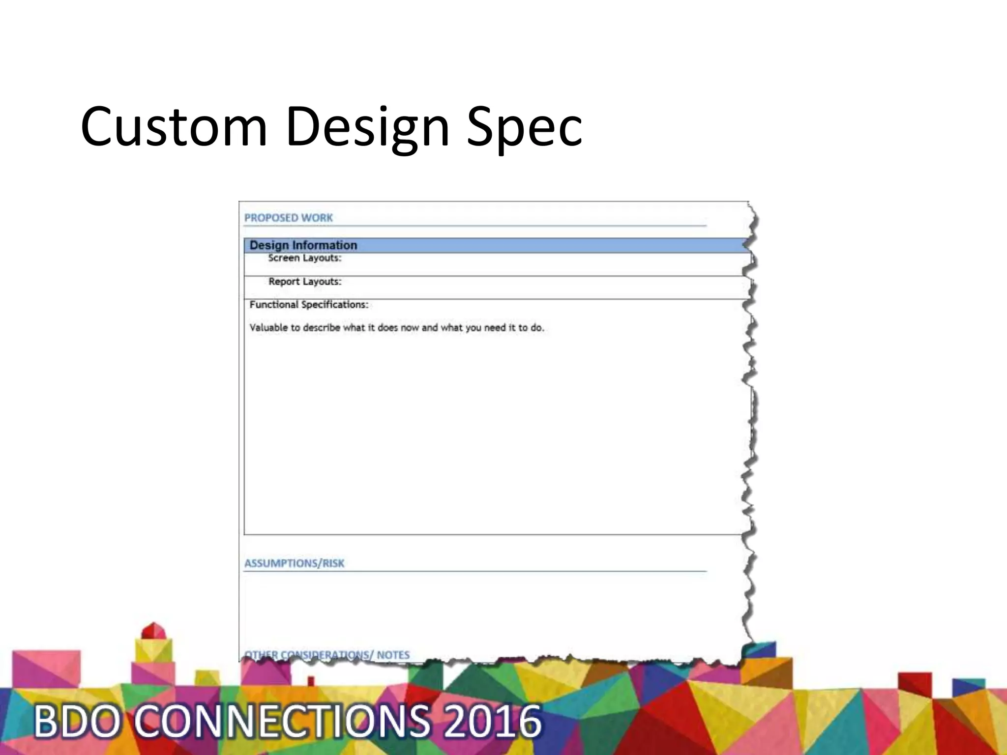 Custom Design Spec