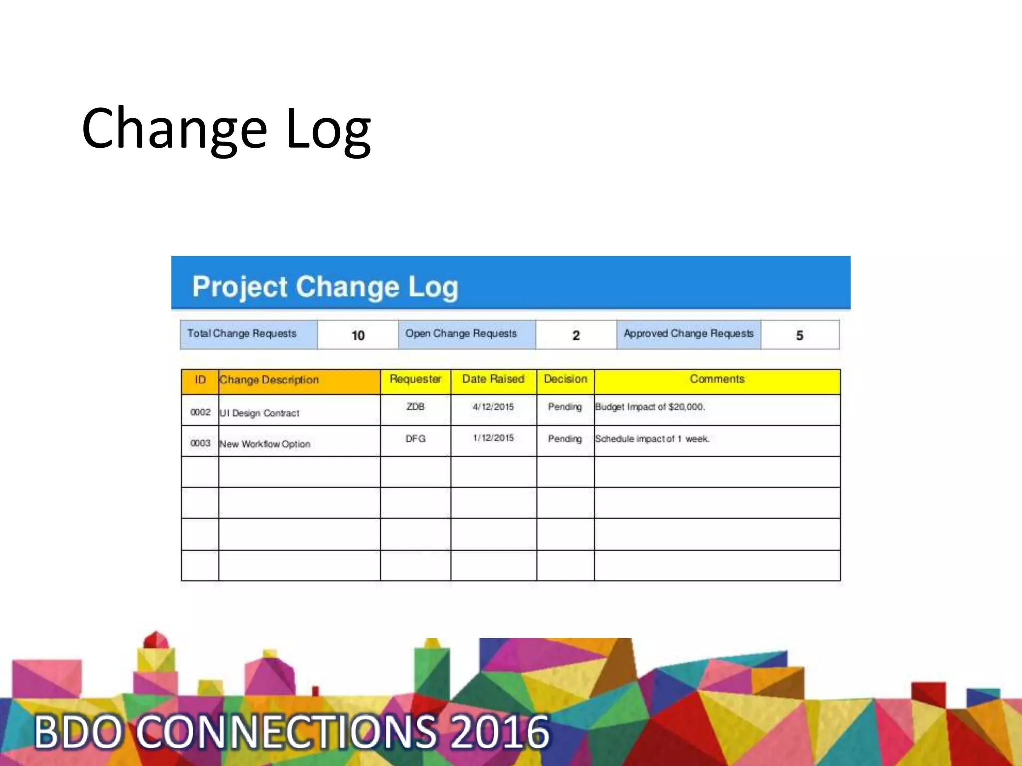 Change Log