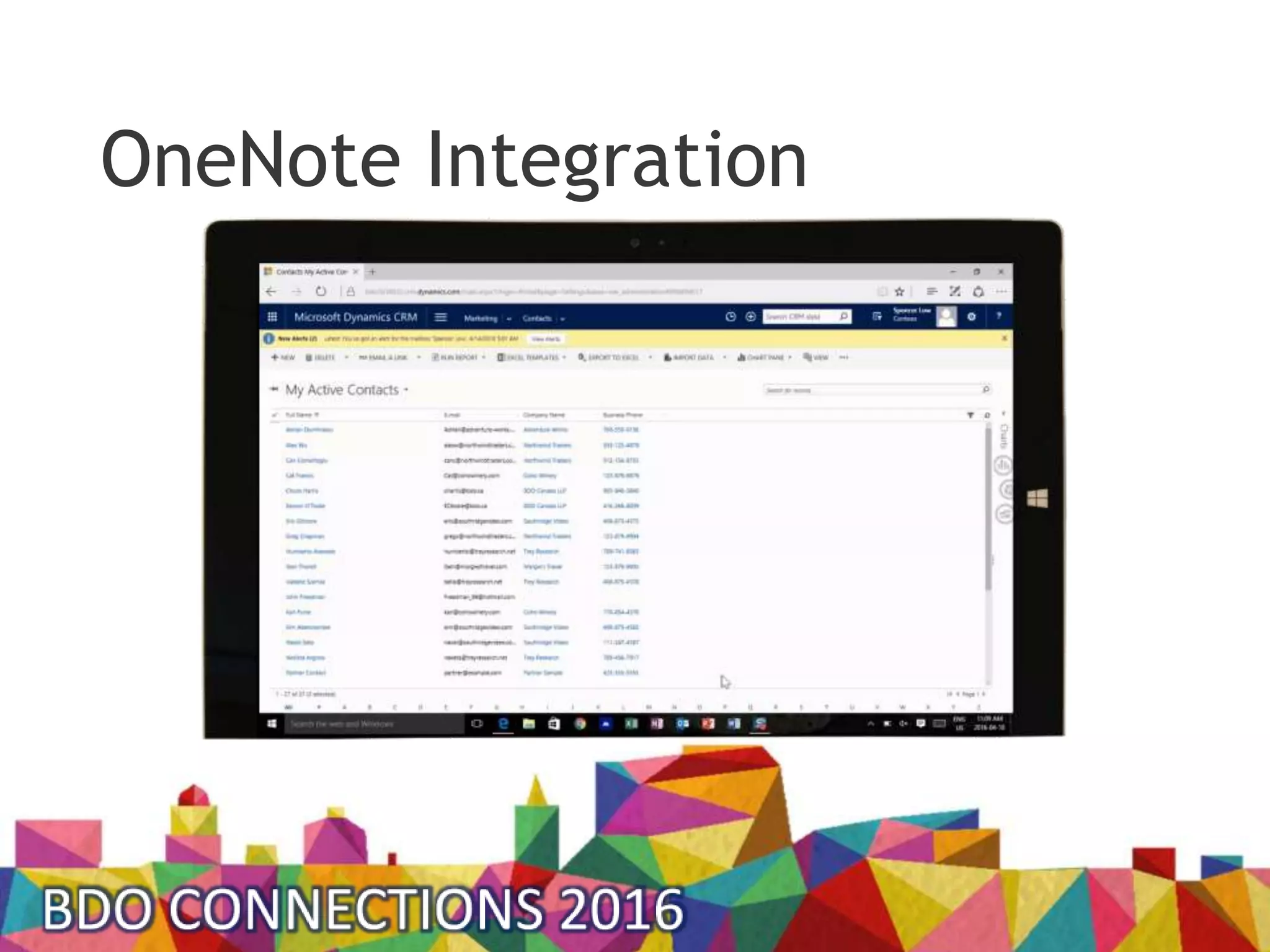 OneNote Integration
 