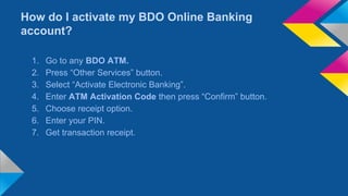 Bdo online banking for img | PDF