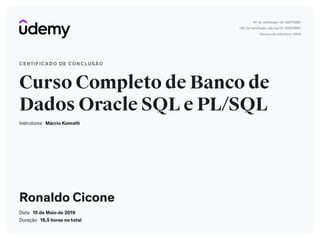 BD Oracle SQL e PL-SQL