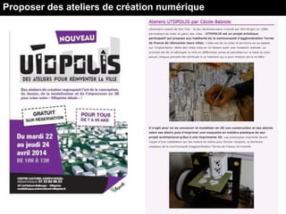 Proposer des ateliers de création numérique
 