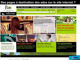 Des pages à destination des ados sur le site internet ?
 