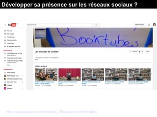 https://www.youtube.com/channel/UC_YDl4gyuL0v-W4YFHcCDqA
Développer sa présence sur les réseaux sociaux ?
 