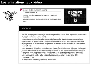 Les animations jeux vidéo
 