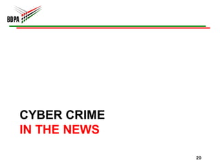 CYBER CRIME
IN THE NEWS

              20
 