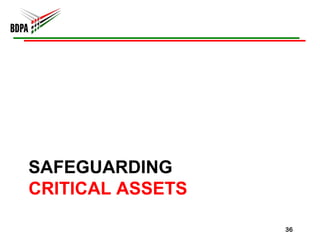 SAFEGUARDING
CRITICAL ASSETS

                  36
 