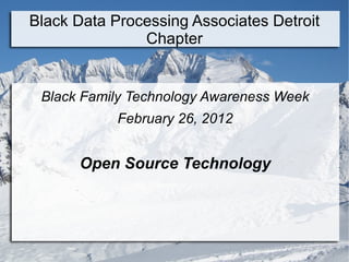 Black Data Processing Associates Detroit Chapter ,[object Object],[object Object],[object Object]