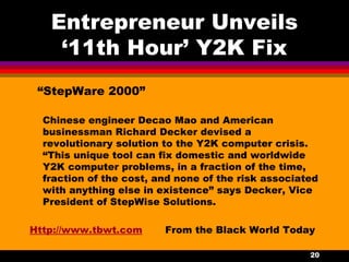 Y2K and You | PPT