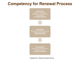 Adapted from Radical Innovation Group
Competency for Renewal Process
 