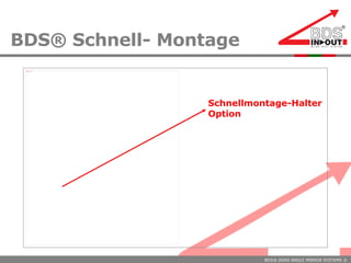 BDS® Schnell- Montage Schnellmontage-Halter  Option  
