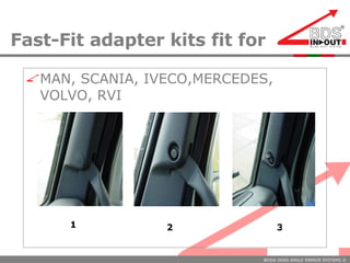 Fast-Fit adapter kits fit for MAN, SCANIA, IVECO,MERCEDES, VOLVO, RVI 1 2 3 