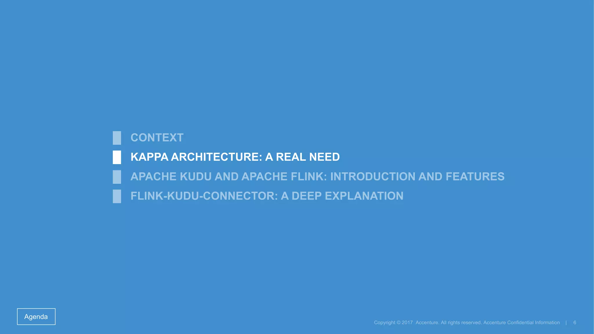 █ KAPPA ARCHITECTURE: A REAL NEED
Agenda
 