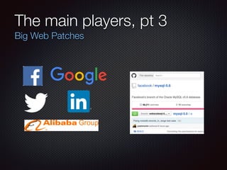 The main players, pt 3
Big Web Patches
 
