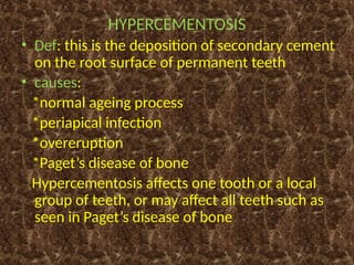 Hypercementation BDS_2025_Sequelae_of_Dental_caries,_resorption,_hypercementosis.pptx