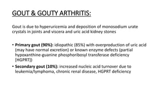 Rheumatoid arthritis, gout, tenosynovial giant cell tumour - revision | PPT