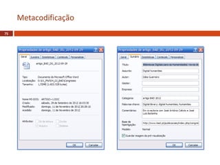 Metacodificação
75
 