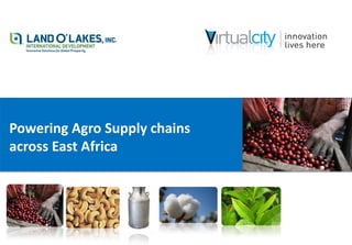 Powering Agro Supply chains
across East Africa
 