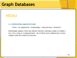 182
Graph Databases
182
NEO4J
 
