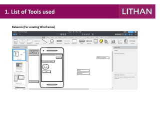 1. List of Tools used
 