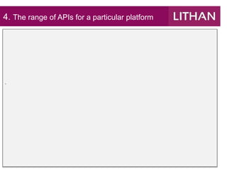4. The range of APIs for a particular platform
.
 