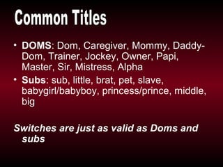 Bdsm intro | PPT