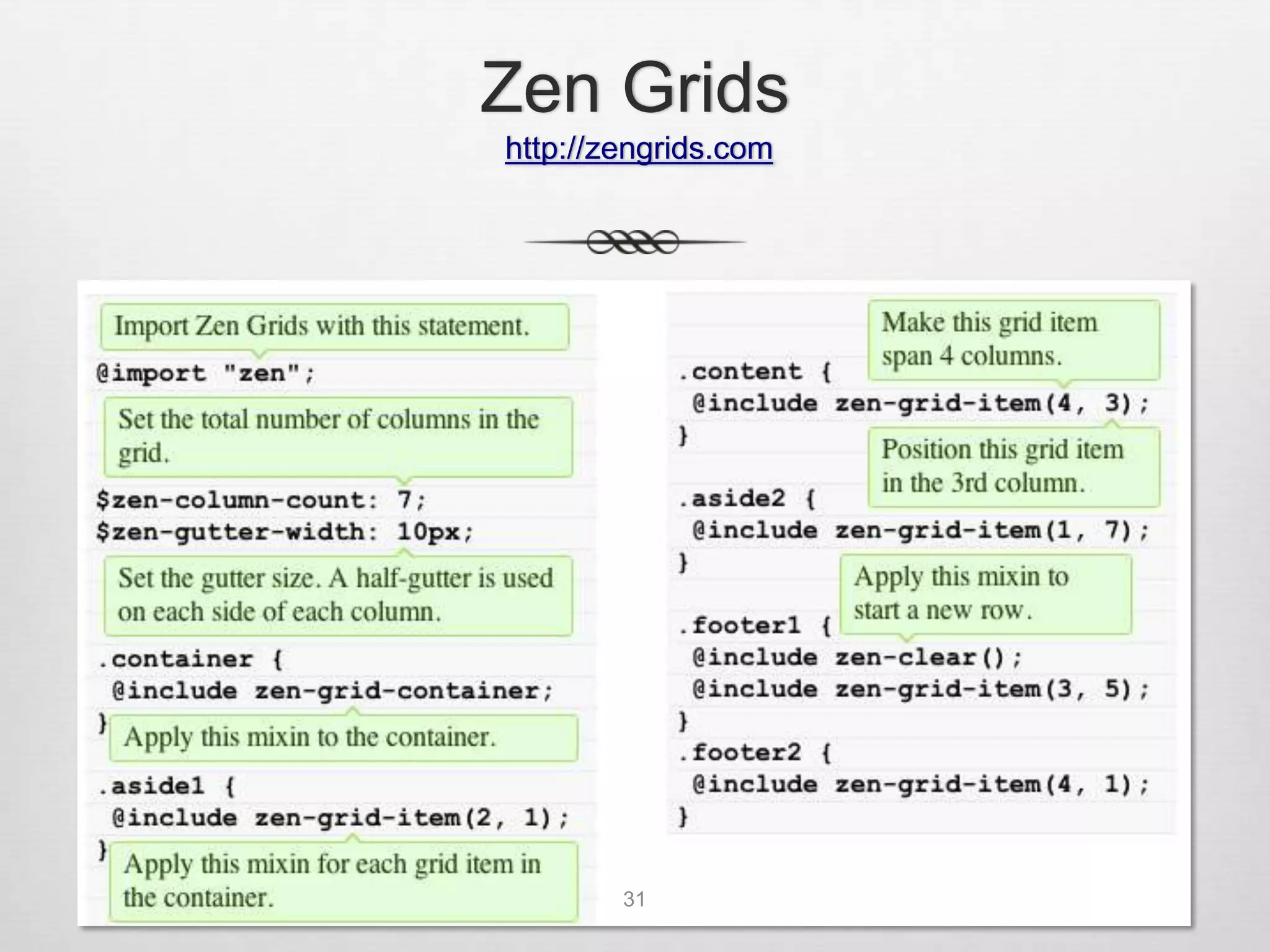 Zen Grids
http://zengrids.com




        31
 