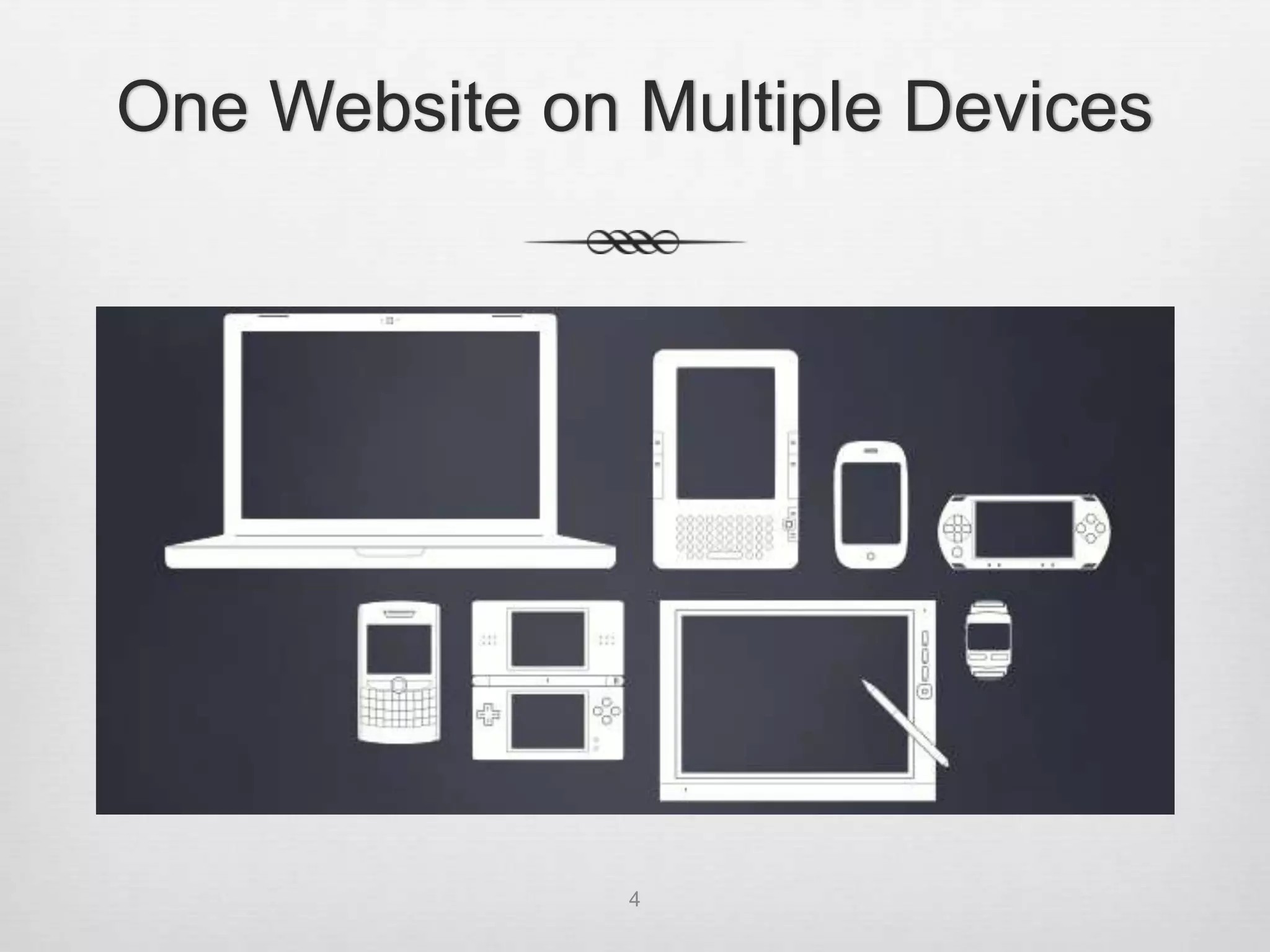 One Website on Multiple Devices




               4
 