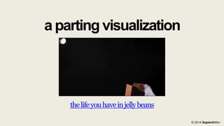 a parting visualization

the life you have in jelly beans
© 2014 SapientNitro

 