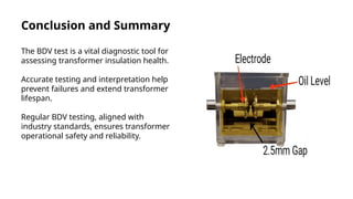 BDV Test Of Transformer Oil testing and commessioning.pptx