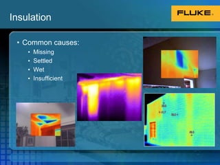 Conductive LossesConductive LossesMissing, compressed or improperly installed insulationShrinkage or settling of various insulating materialsExcessive thermal bridging in joints between walls and tops or bottom platesMoisture damage to insulation and building materials