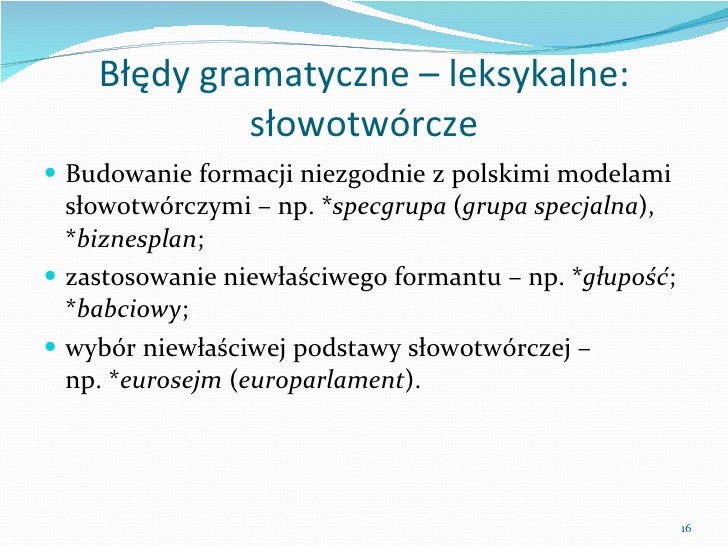 Błędy językowe
