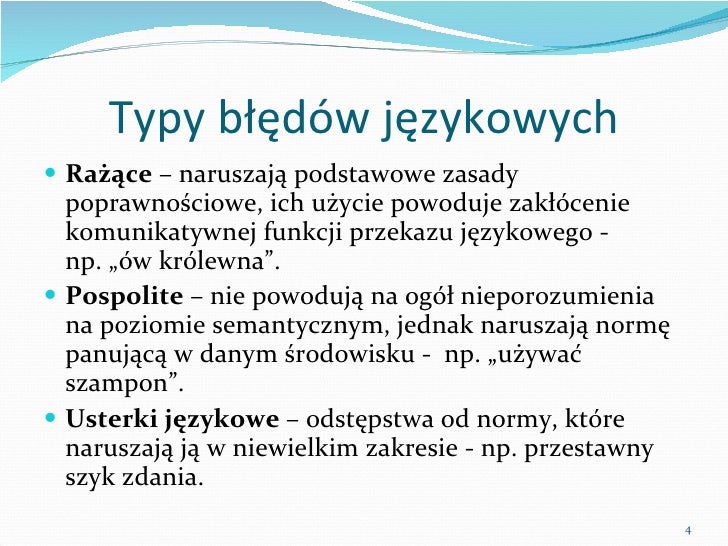 Błędy językowe