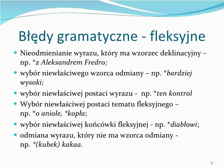 Błędy językowe